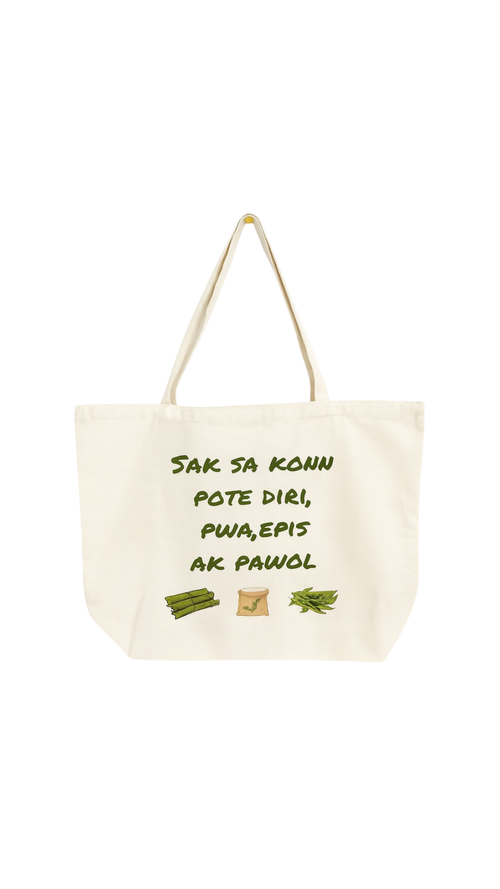 SAK SA KONN POTE DIRI, PWA, EPIS AK PAWOL TOTE BAG